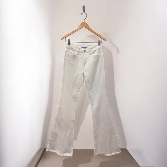 NWT Flying Monkey Denim Cotton Blend Medium High Raw Hem Flare Jeans - Picture 3 of 9